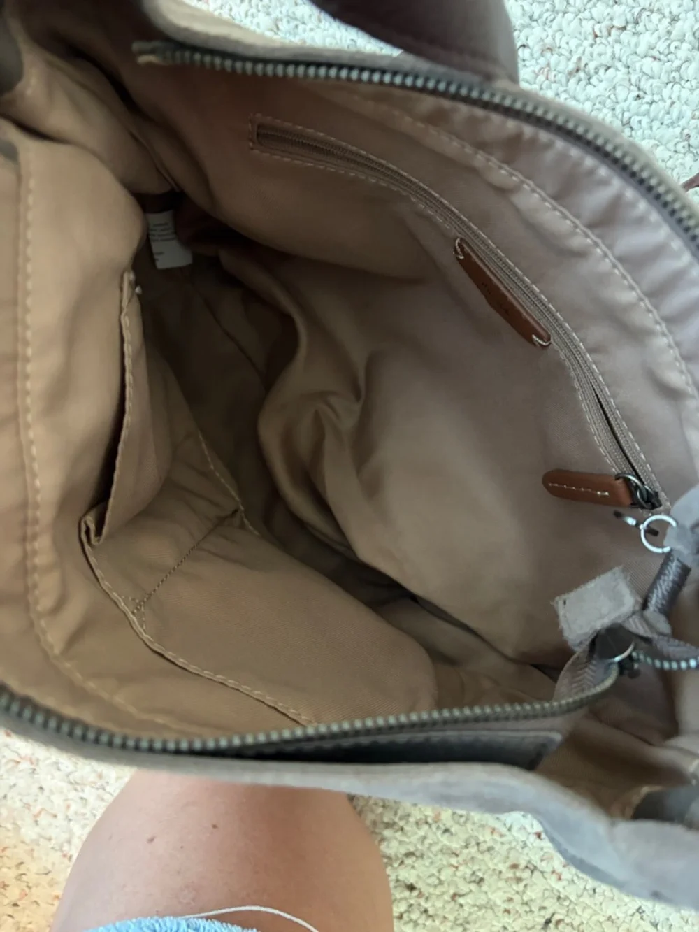 Taupe Suede Crossbody Bag - the Sak